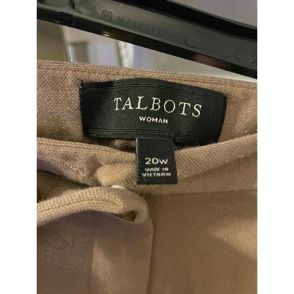 Talbots Woman Dalton Pants 20W Brown Stretch Straight Leg Career Plus Size - Picture 3 of 4